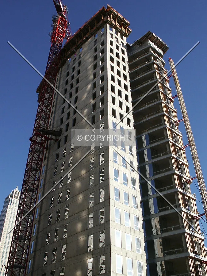 Looking up from the northwest