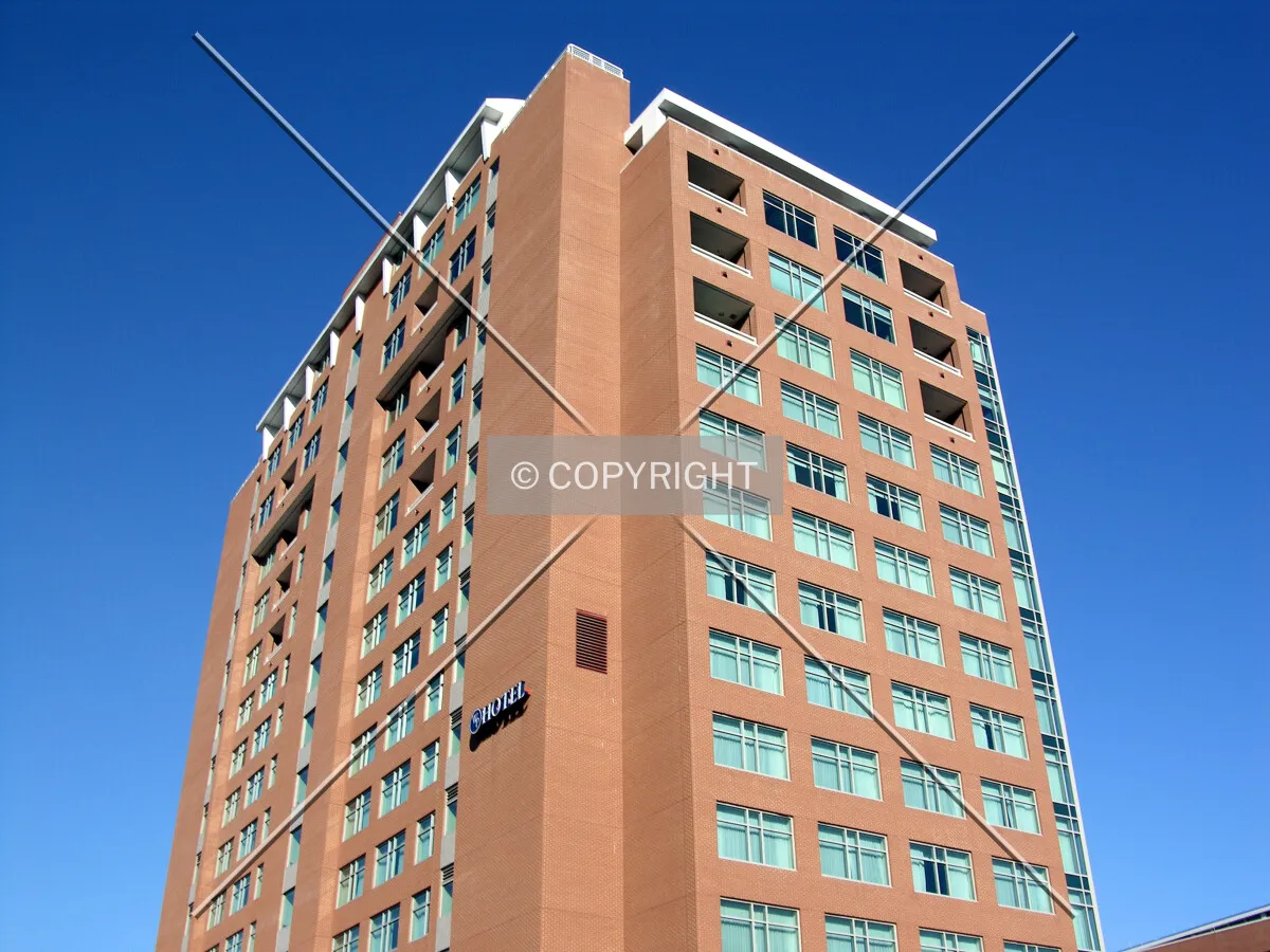Looking up the southeast corner