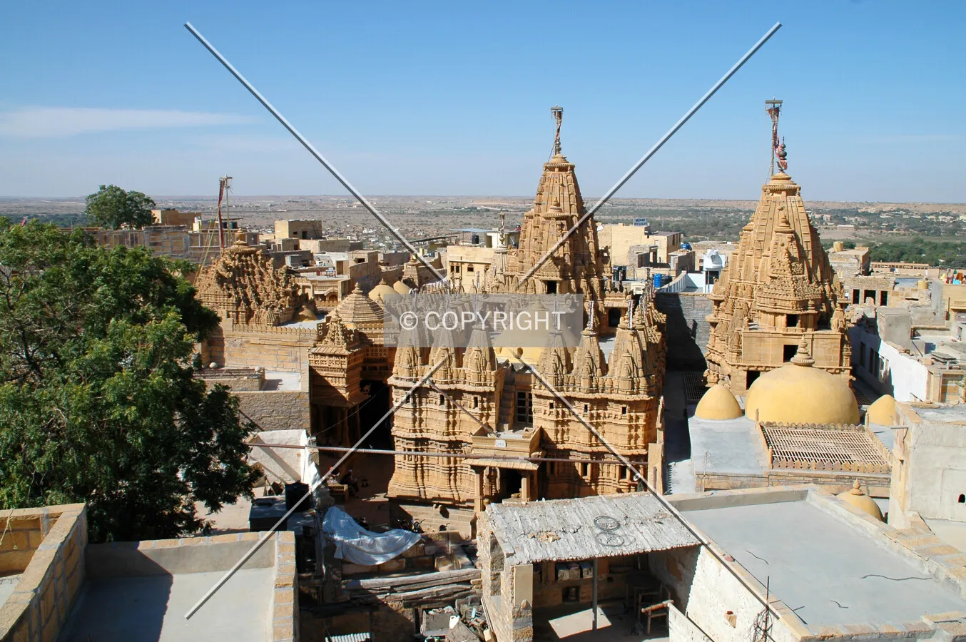 Elevated view from the east