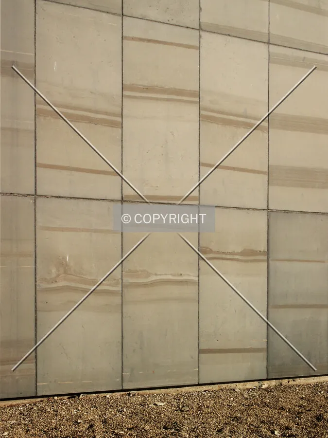 Stone cladding on the base