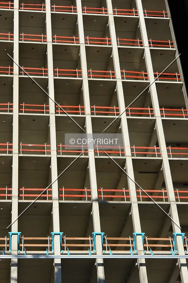 Concrete columns and floors