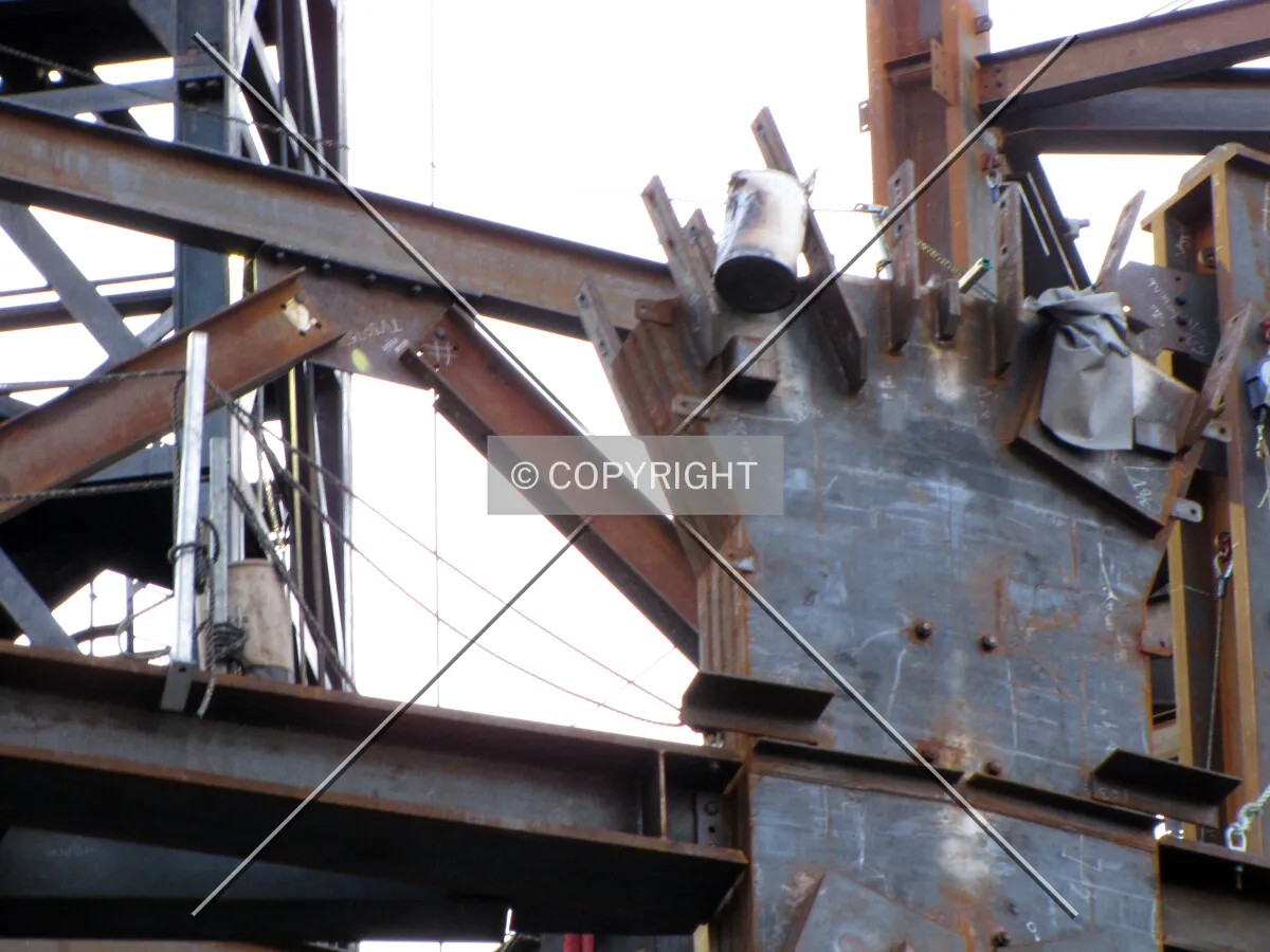 Detail of the steel frame