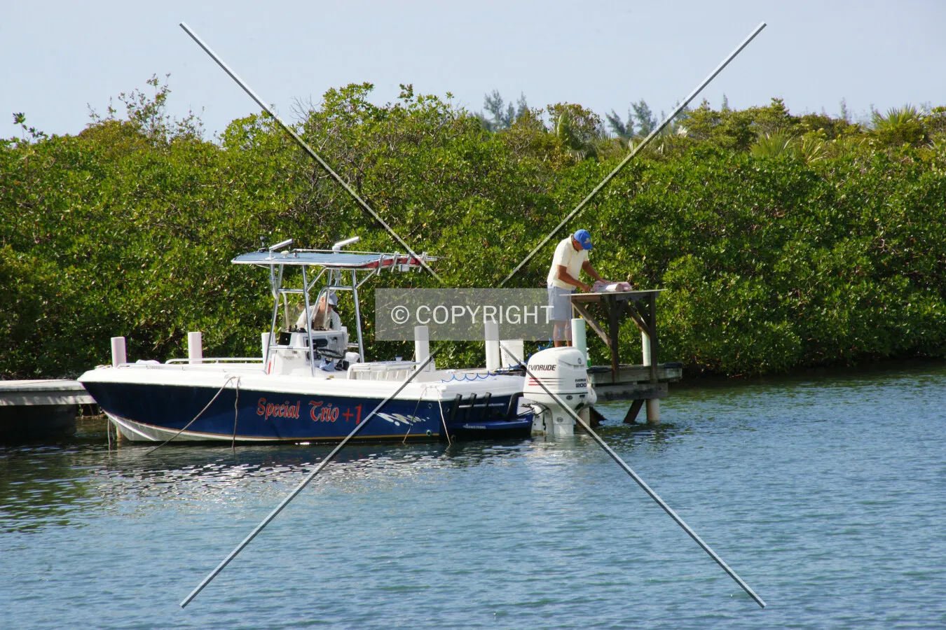 Small motor boat in Florida waters