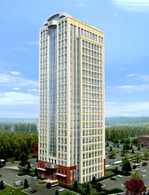 View from the southeast of a 22-story design alternative