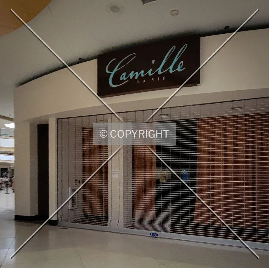 The vacant Camille La Vie store in the closed Dillard's wing; October 28, 2023