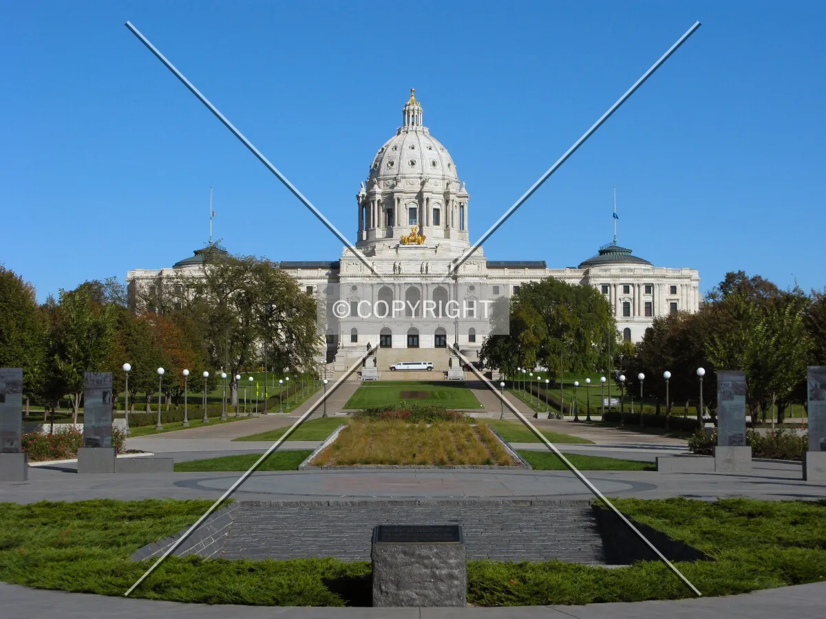 View to the north from the Veterans Service Building