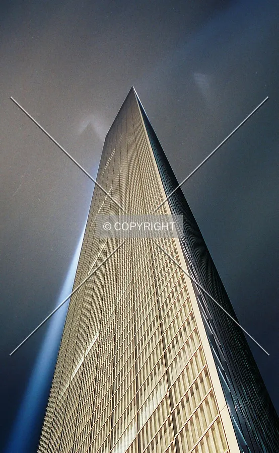 Evening view with clouds and lights