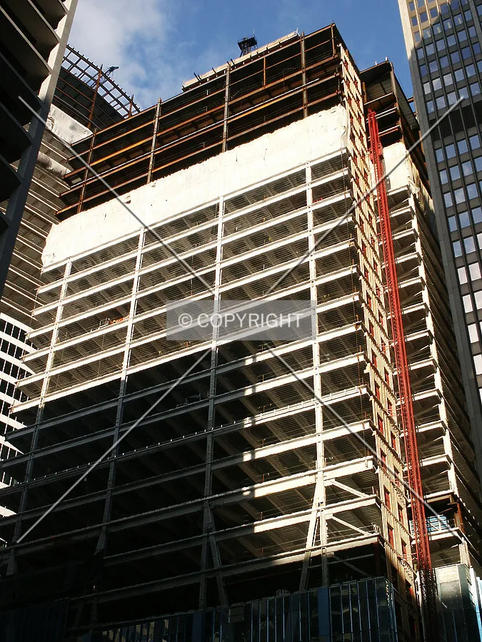 Looking up from the southwest