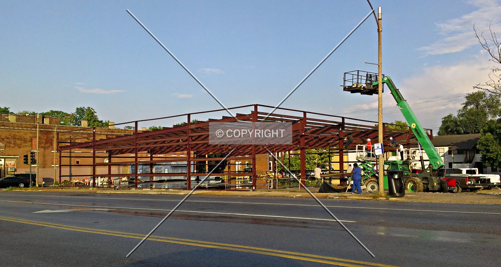 View from the southwest during construction; September 18, 2013