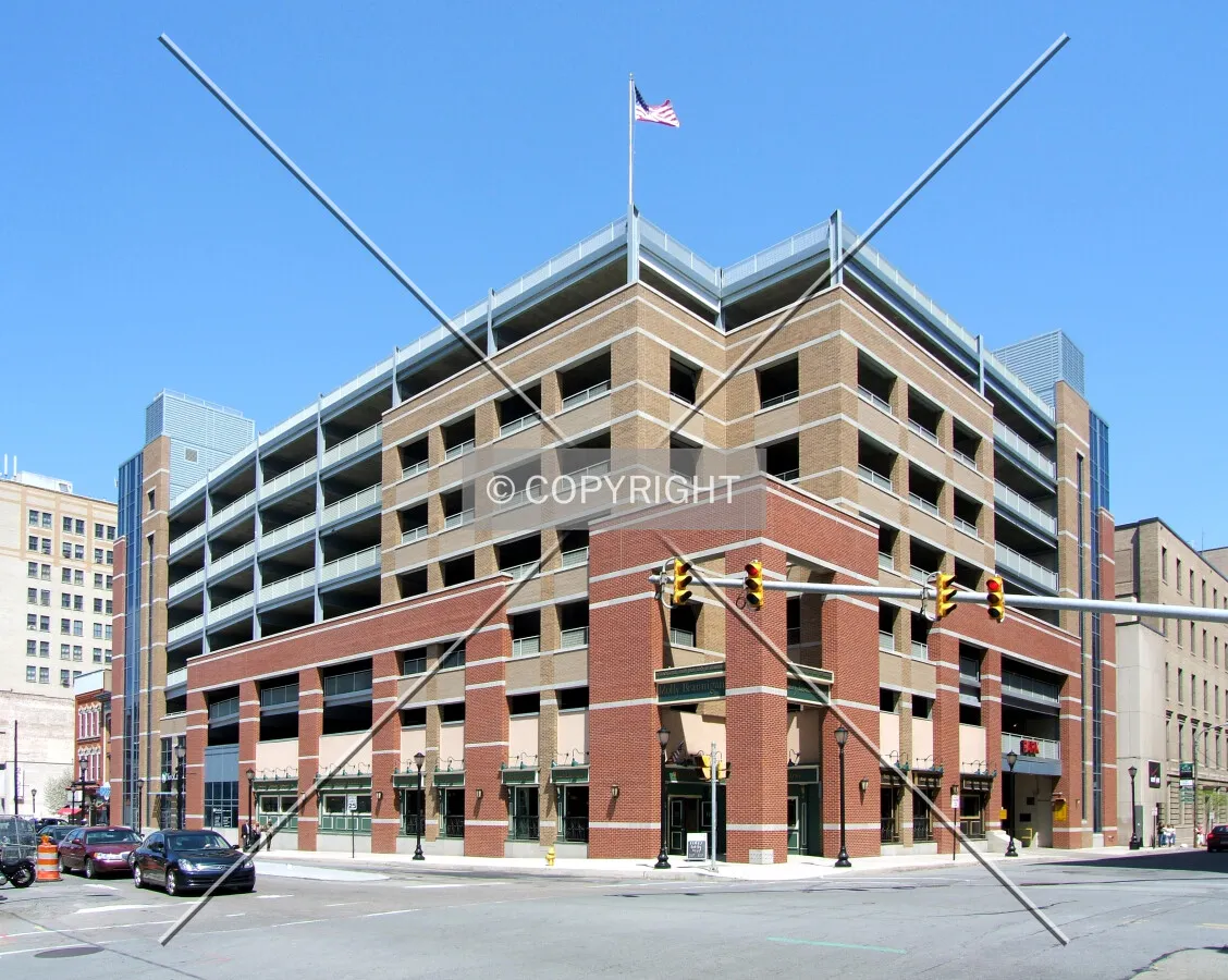 View from the south at Lackawanna and Adams Avenues