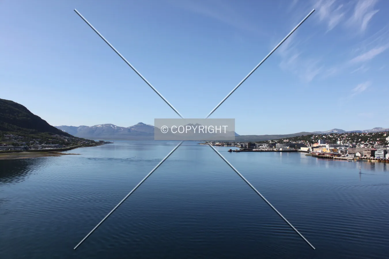 Looking south from Tromsø bridge.
