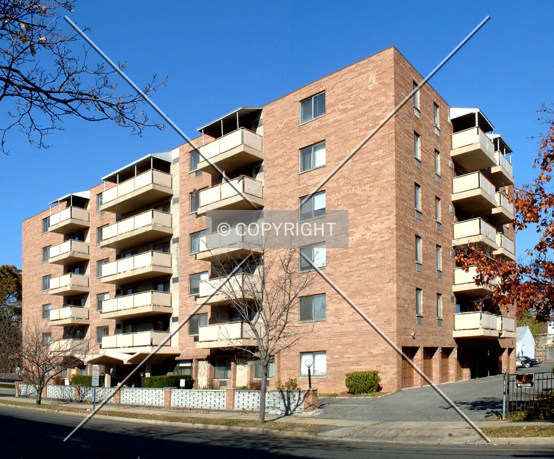 View from the south across Anderson Street