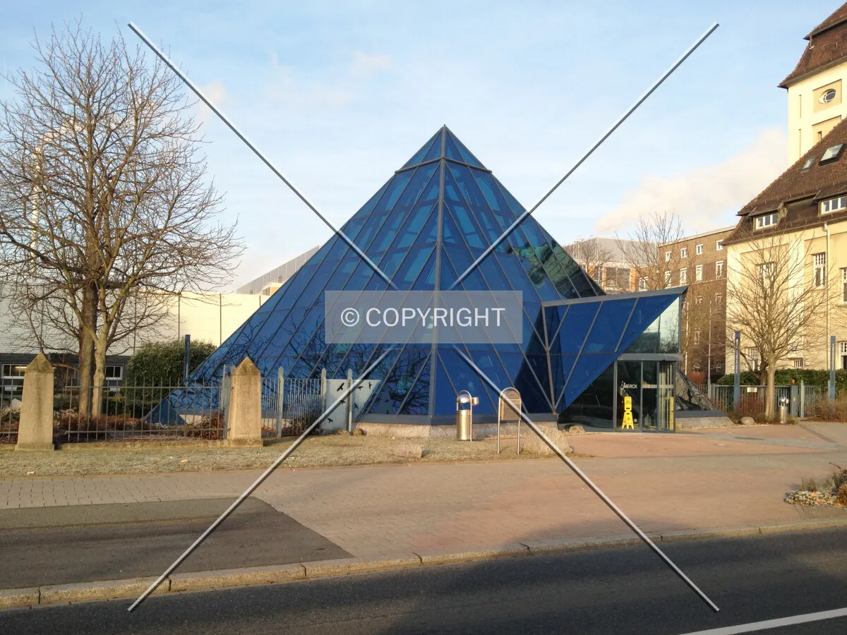 The glass pyramid is holding a gate house