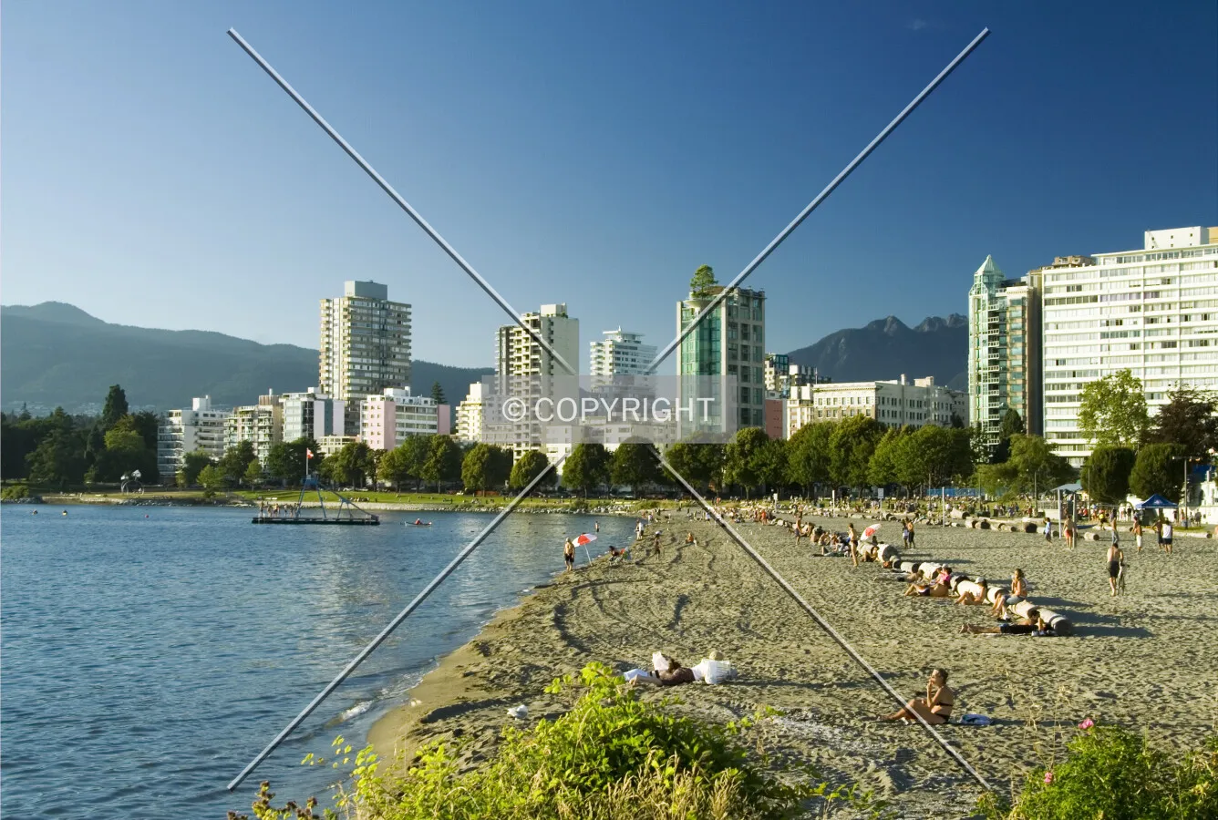 English Bay Beach looking north