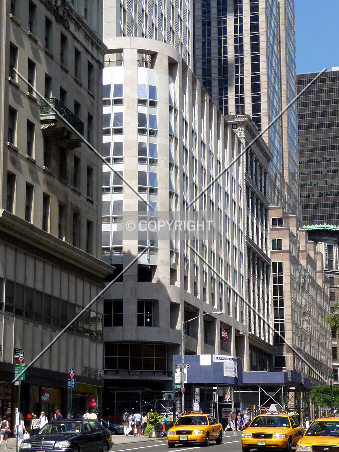 View of the base from the south along Fifth Avenue