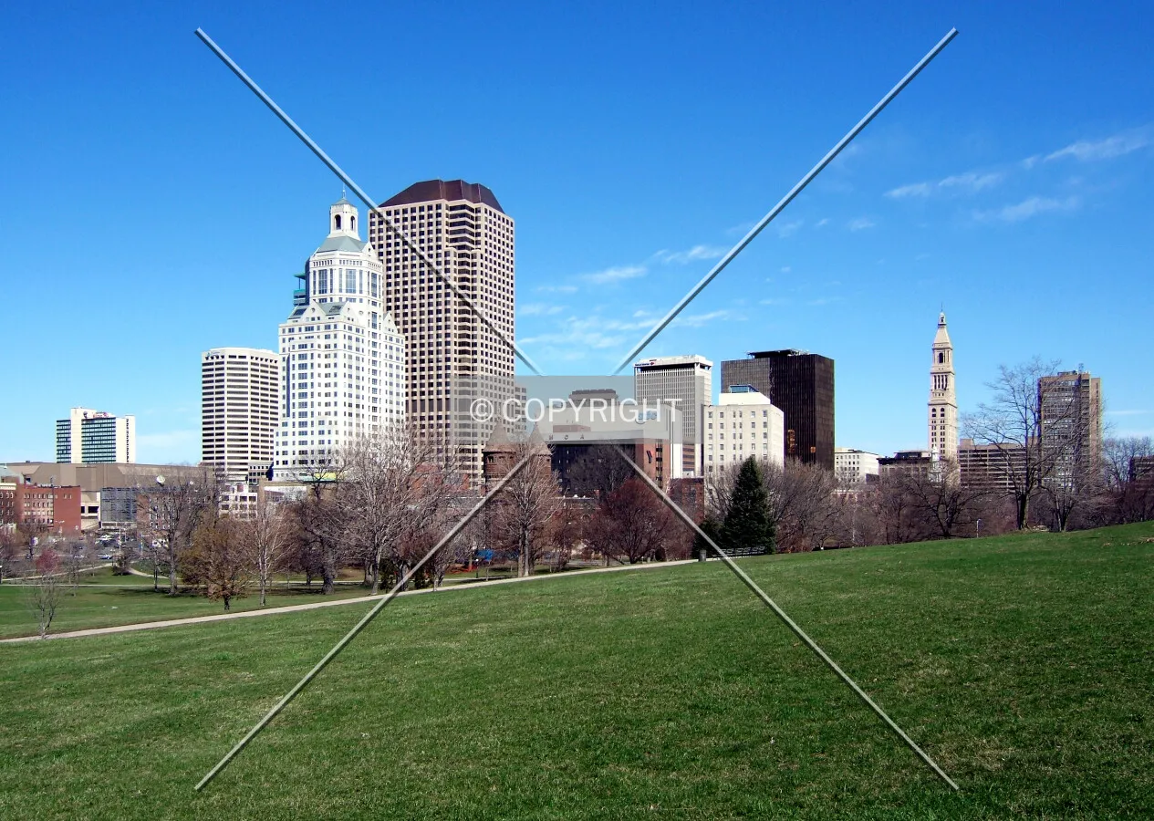 View northeast from Bushnell Park
