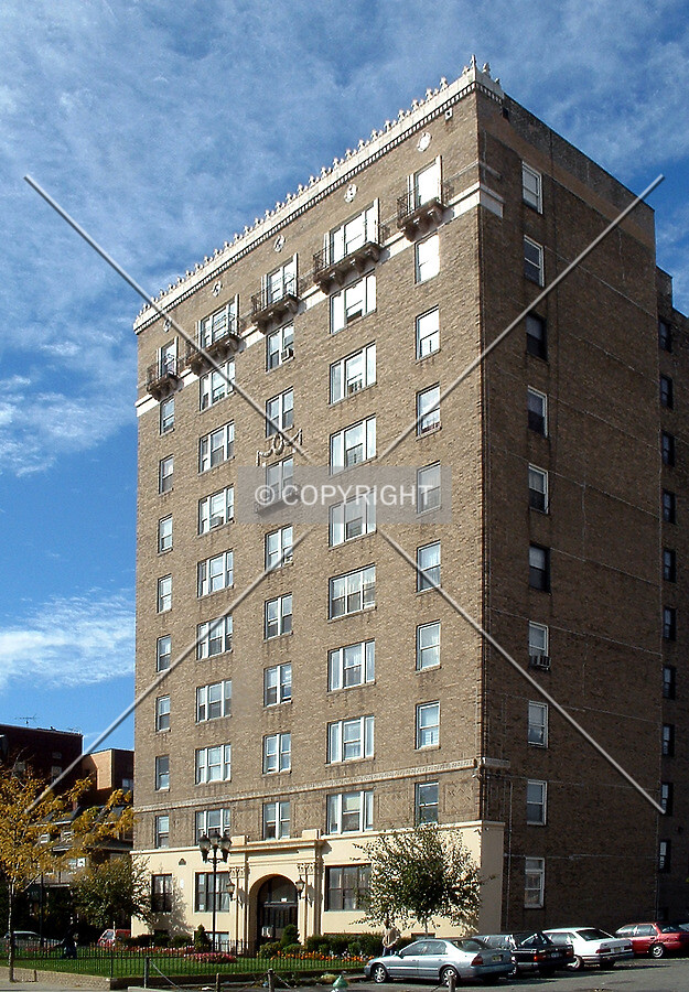View from the northeast across South Harrison Street