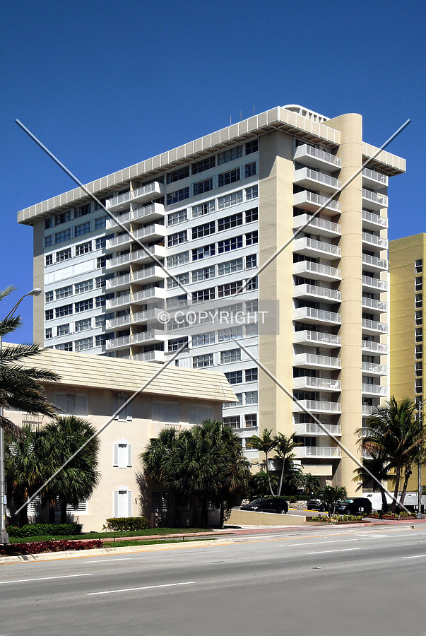 View from the southeast across Collins Avenue