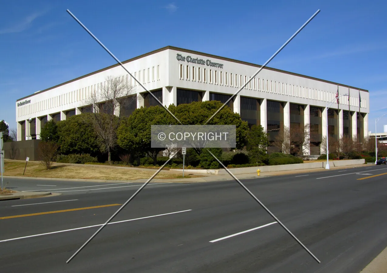 Looking northwest from across Tryon Street