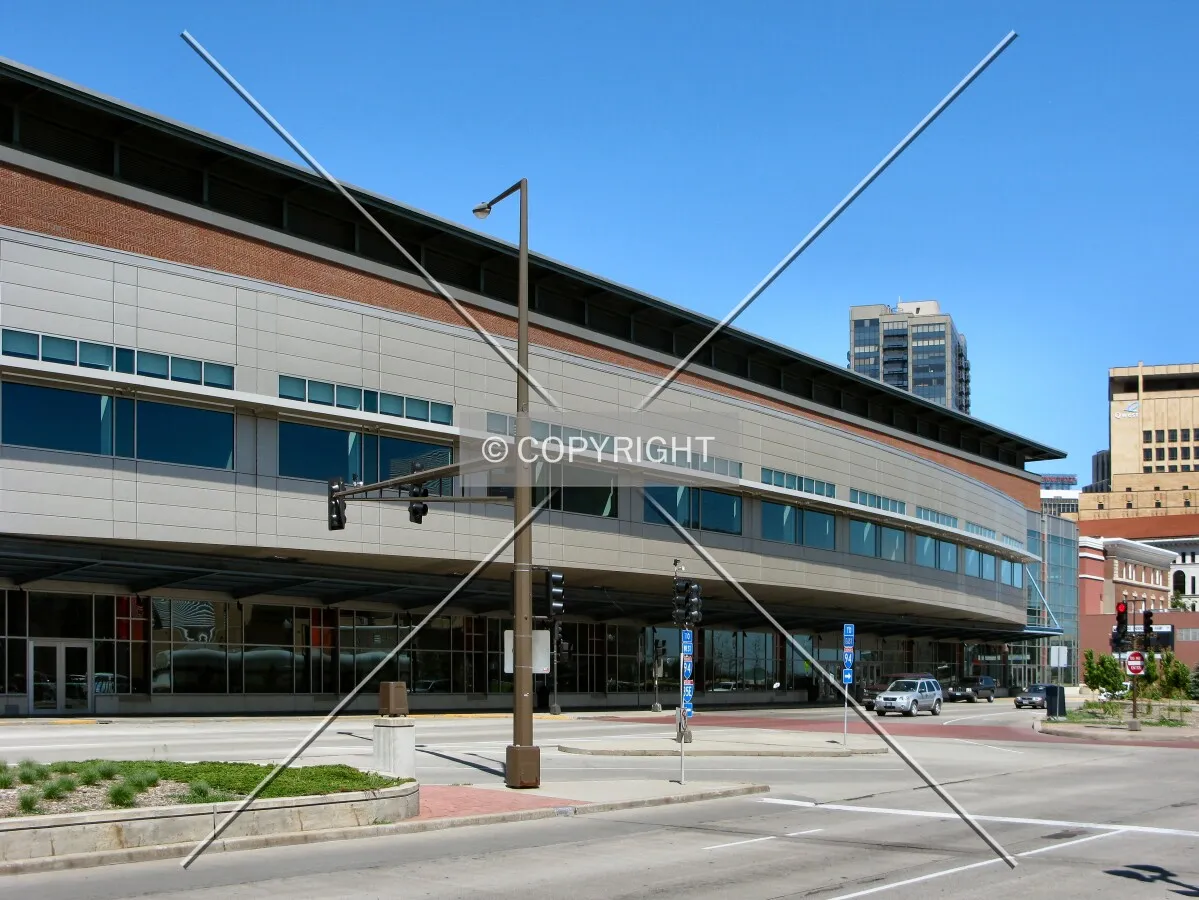View to the northeast across West Kellogg Boulevard