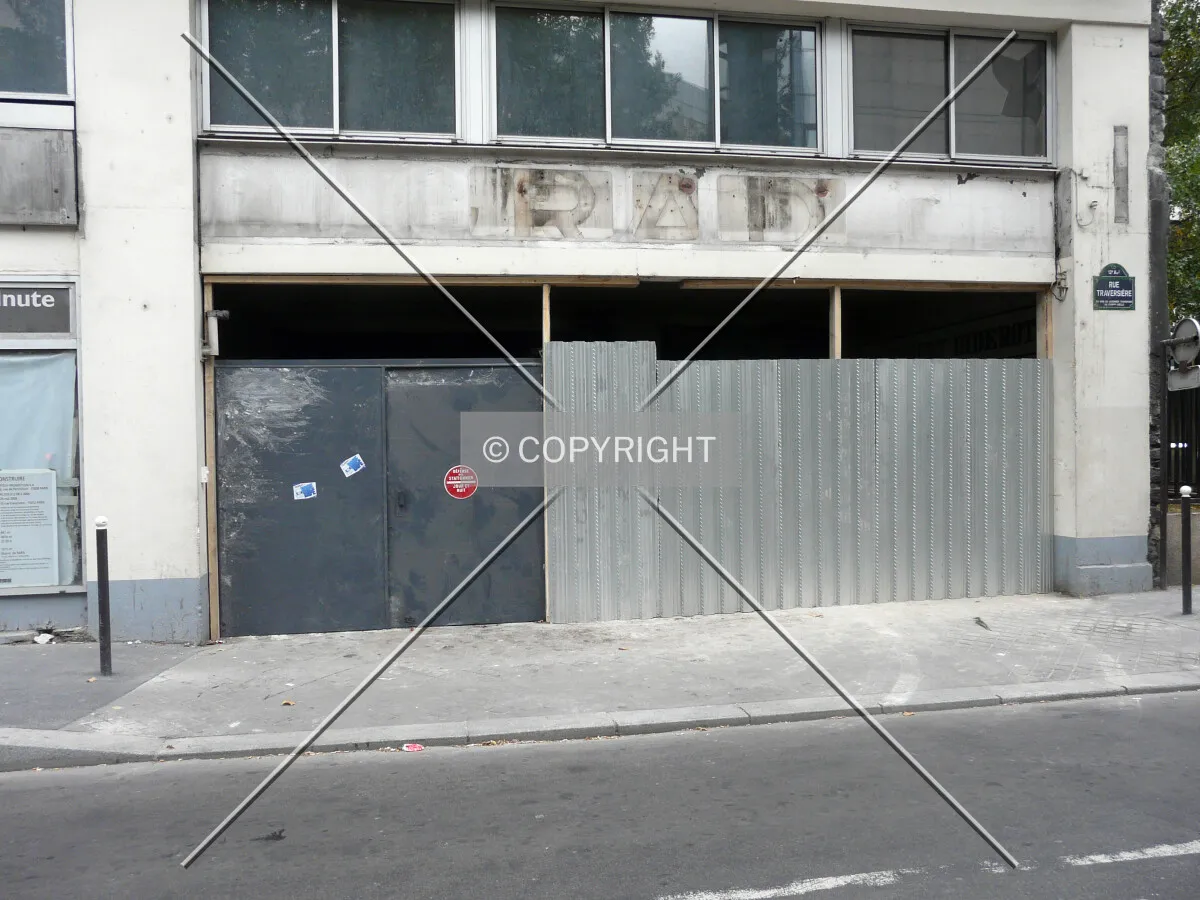 The former car repair shop entrance