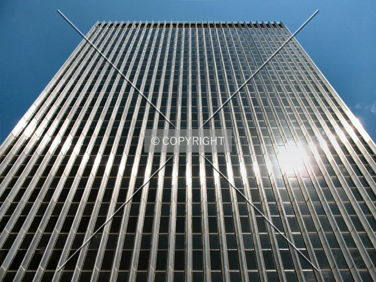 Looking up from East 5th Street