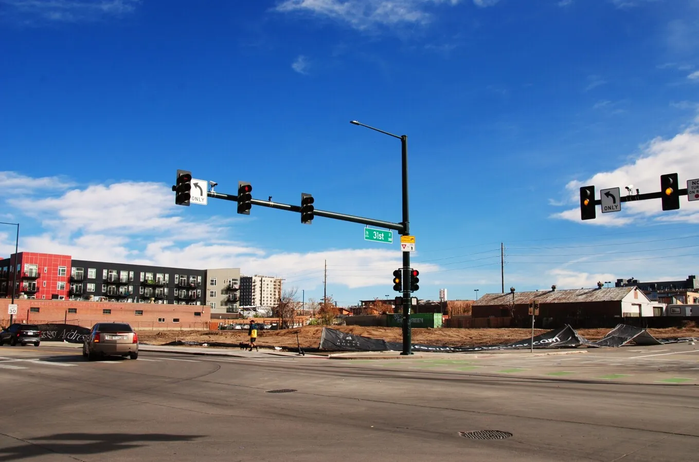 The site is cleared in preparation for construction