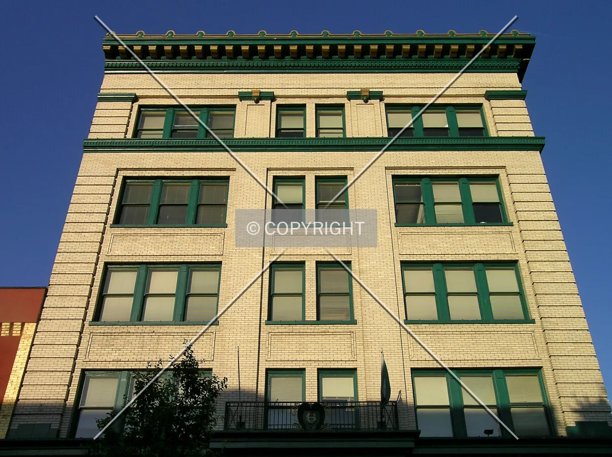 Looking up the western facade