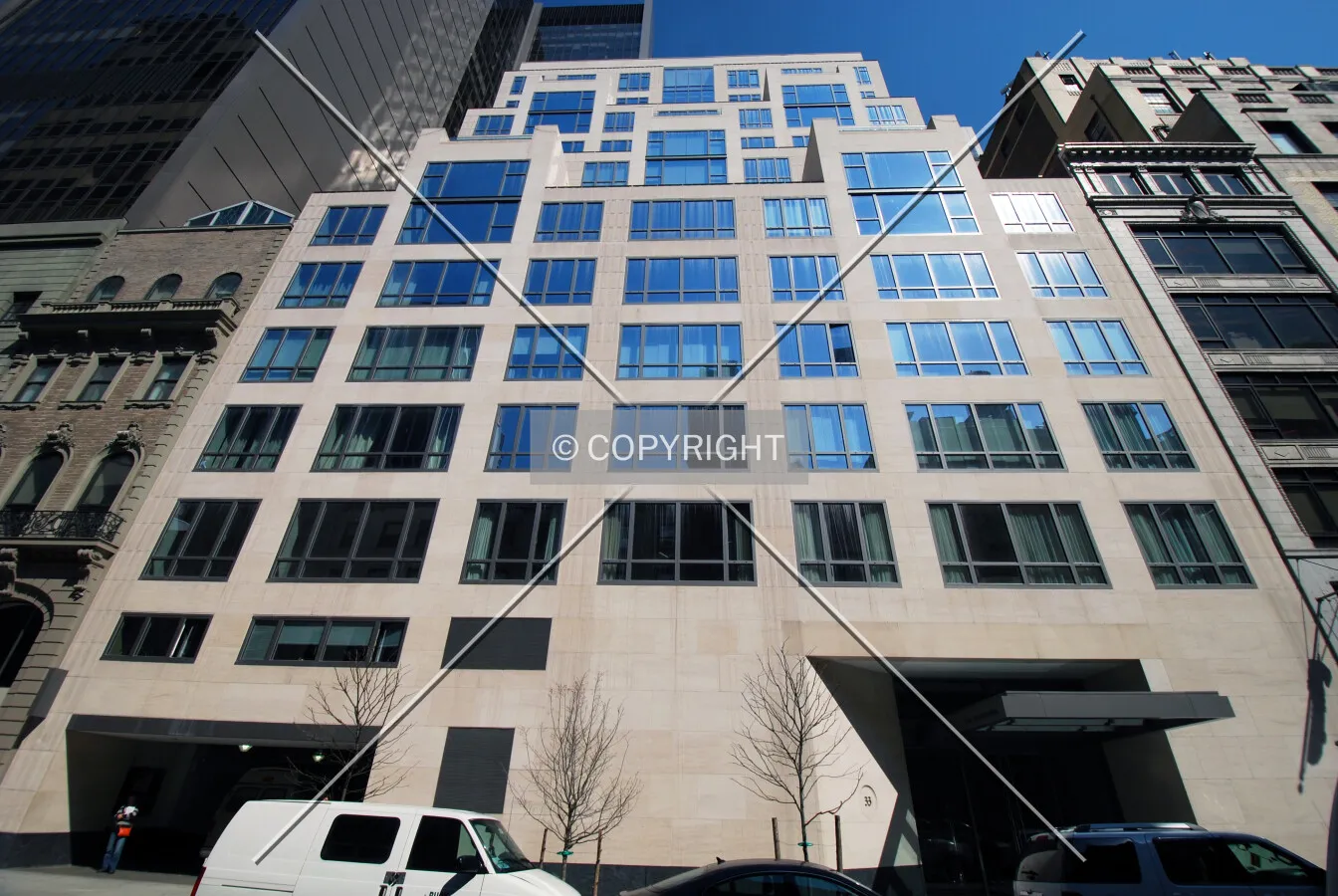 Looking up from West 56th Street