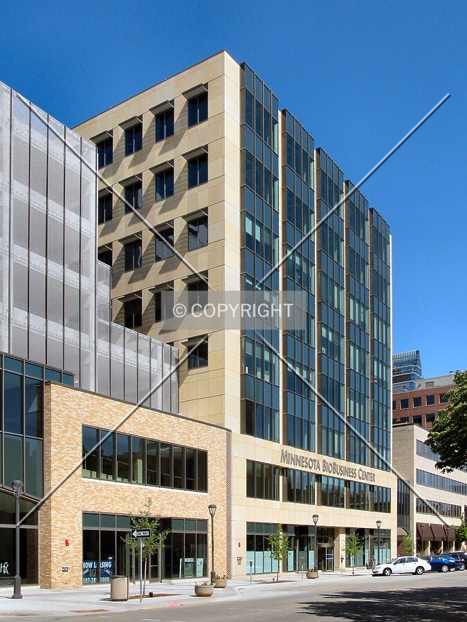 View to the northwest across 1st Avenue SW