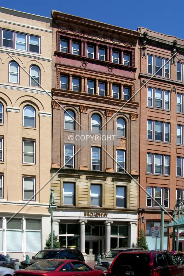 From the west across North Broadway