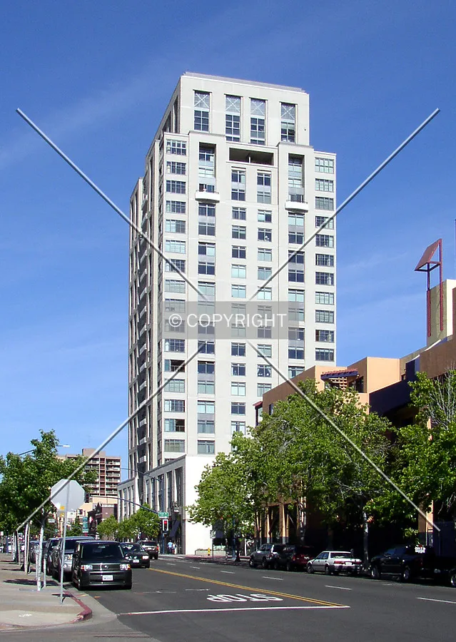 Looking east from West G Street