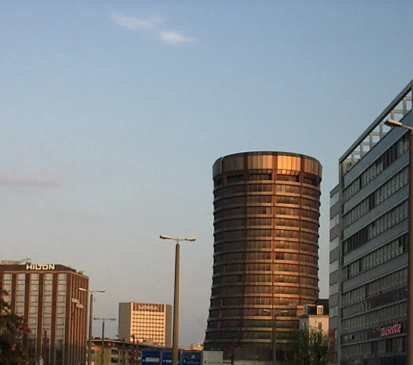 As seen nearby Hilton Hotel