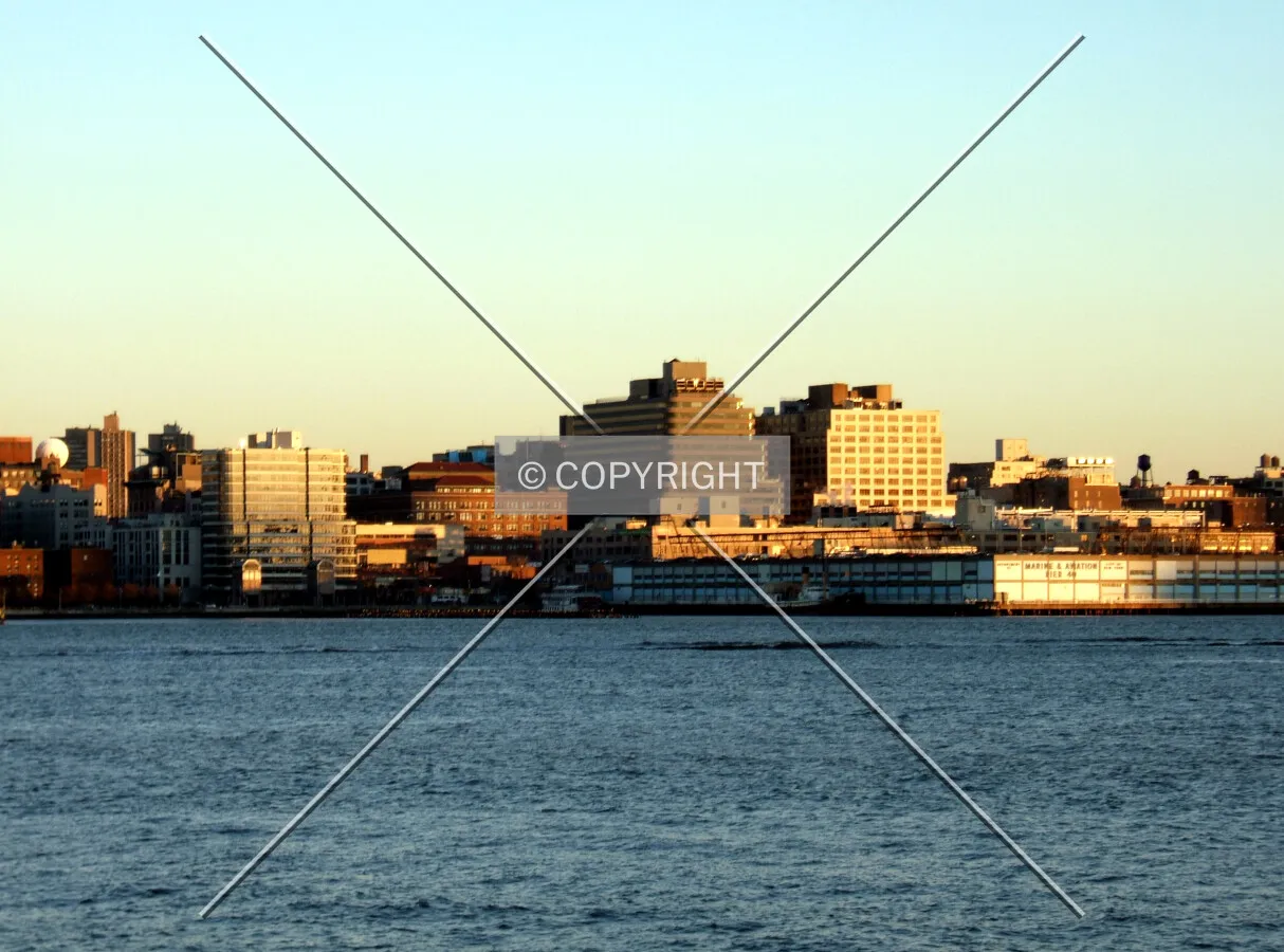 View from the northwest toward the vecinity of Hudson and Houston Streets