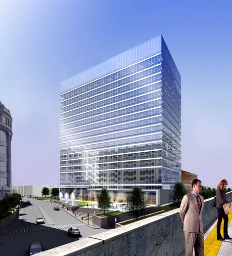 Rendered view from the northeast