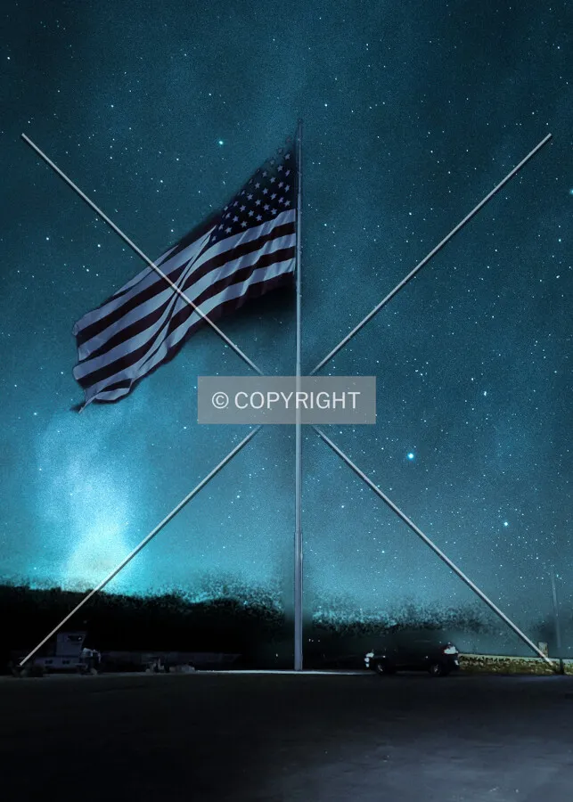 Northeast view at night; August 2, 2020