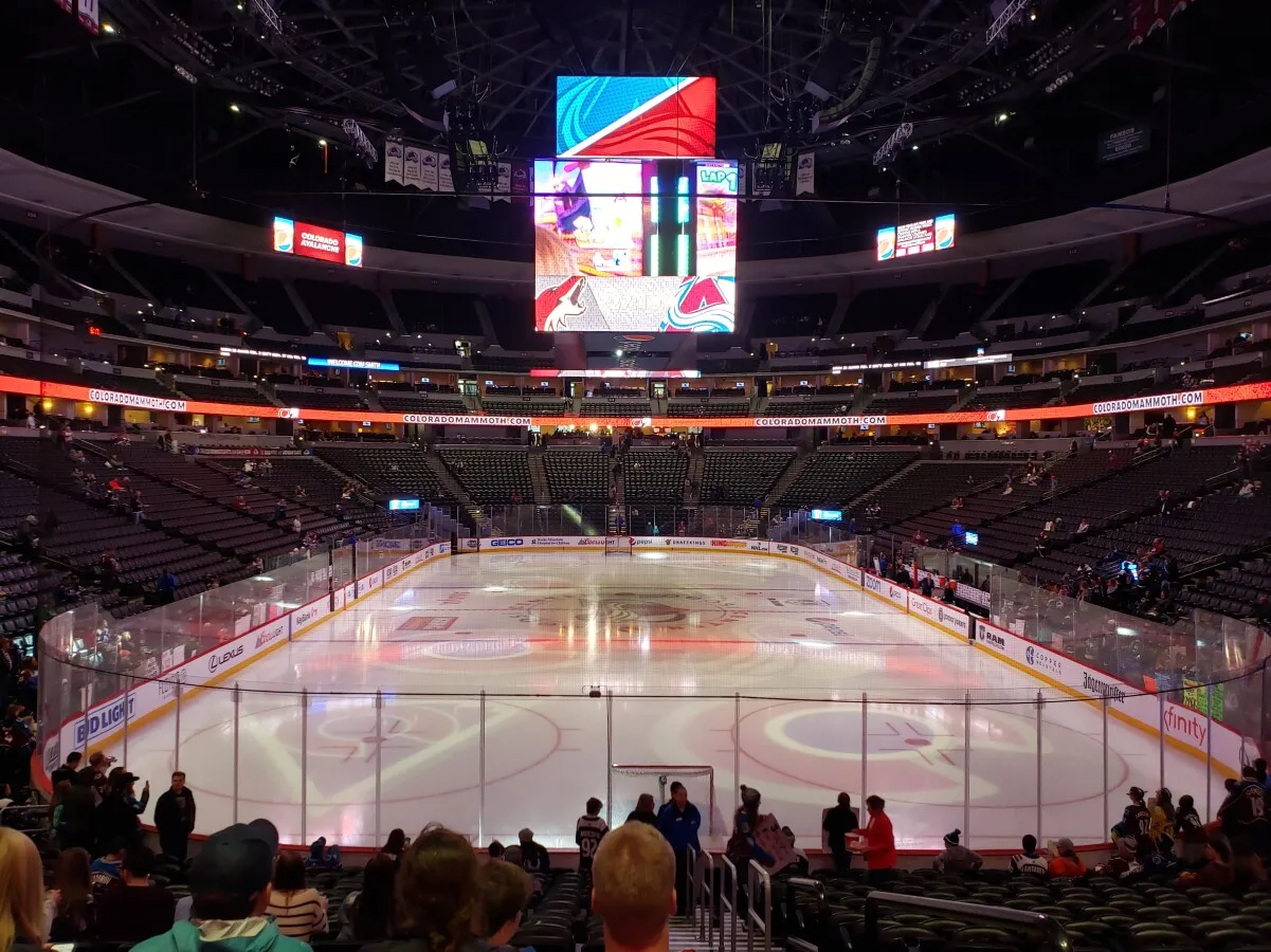 Arena before a hockey game