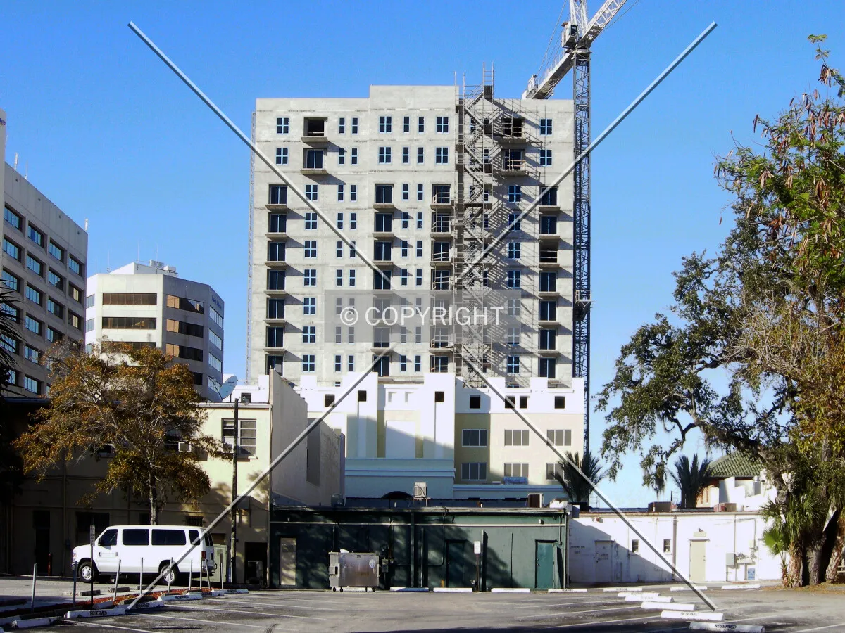 View from the south on Cleveland Street