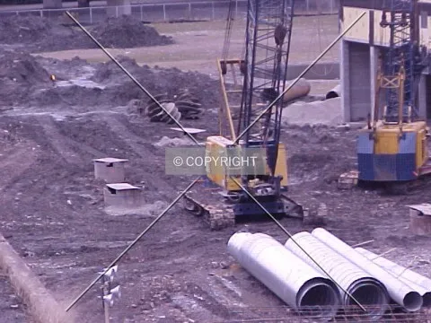 The first caissons to be drilled