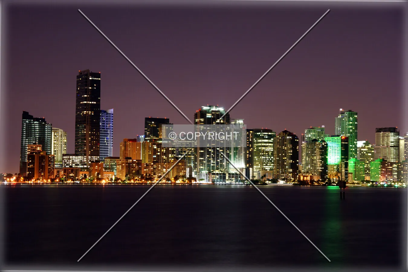 Miami Skyline at night