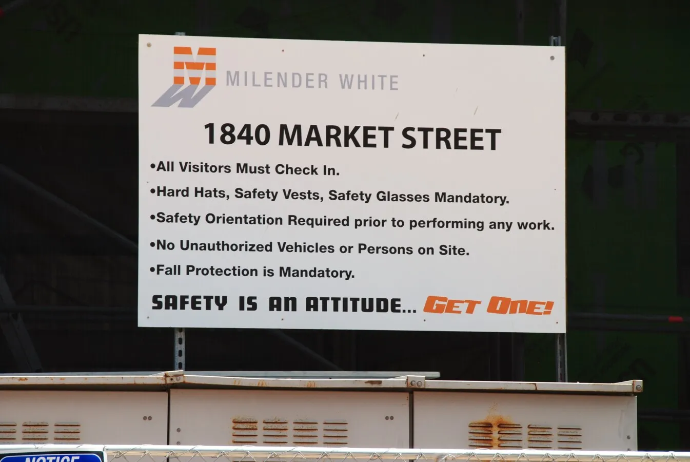 Construction signage