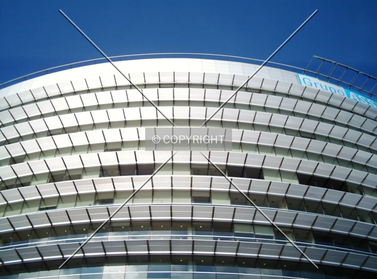 The curved facade