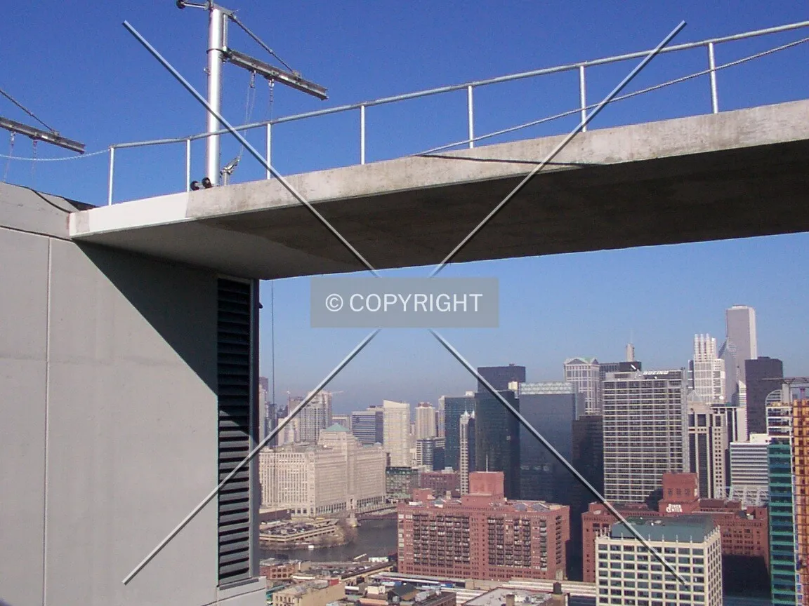 Roof slab east of the upper bridge