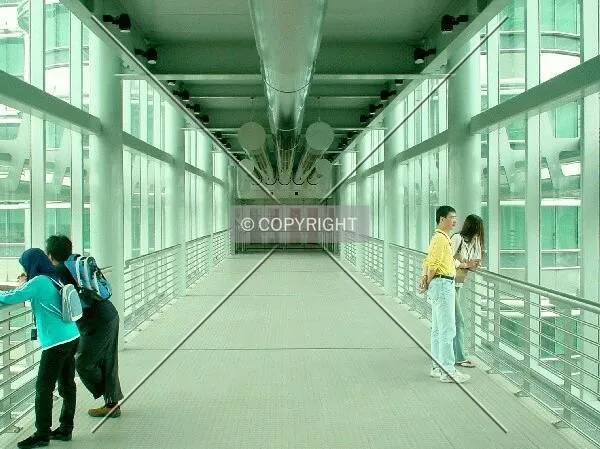 Inside the link bridge towards Tower One