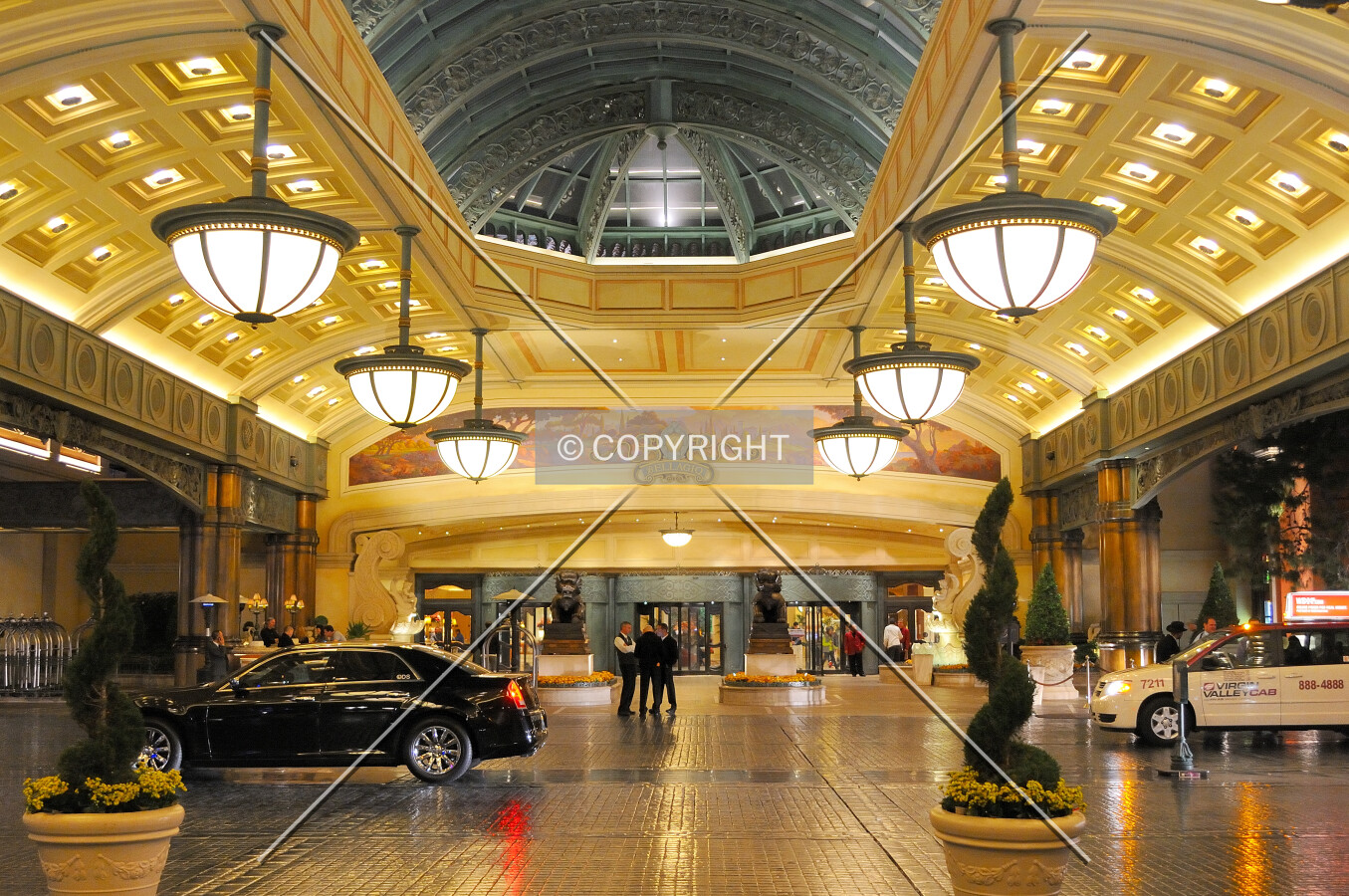 Entrance canopy at night