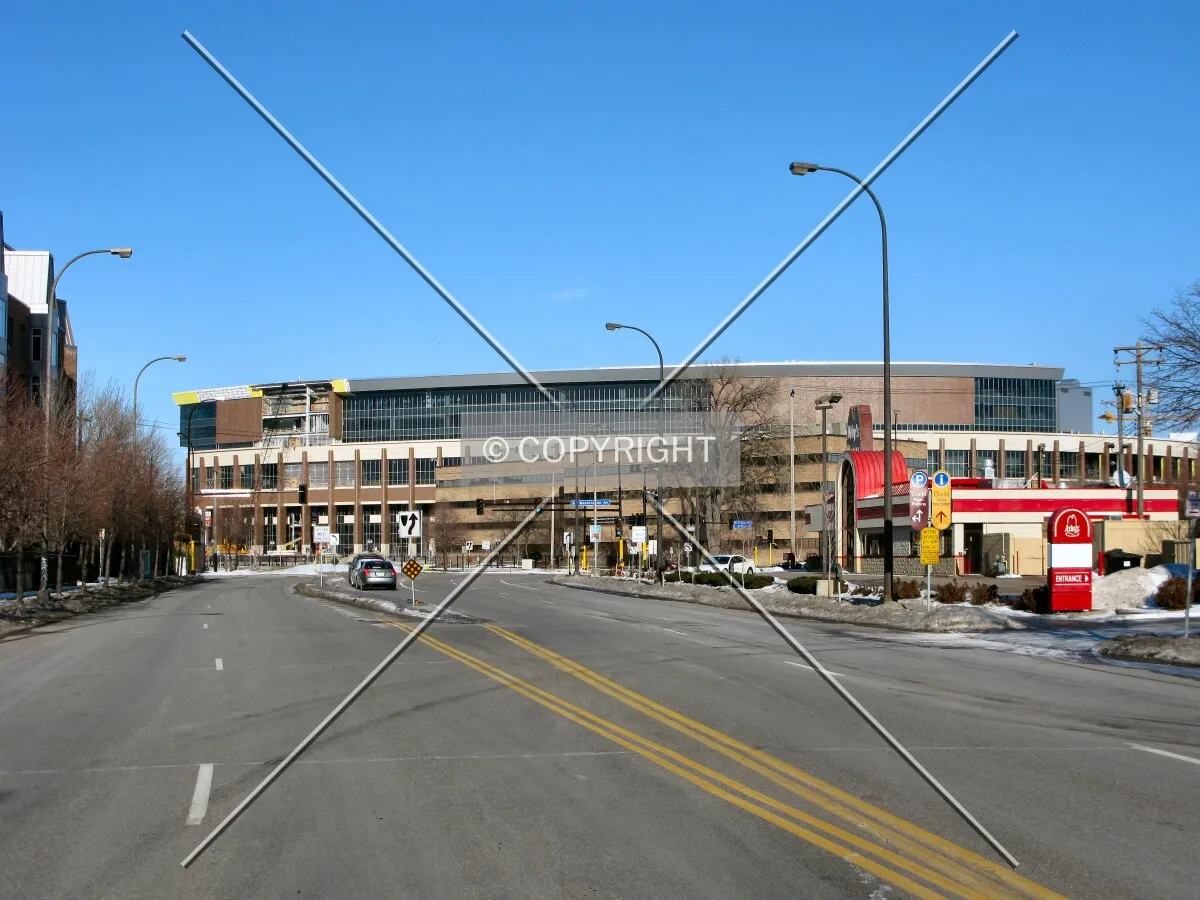 View to the north along Huron Boulevard