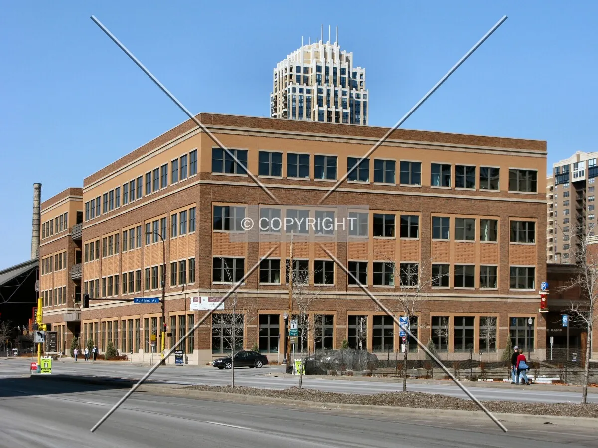 View to the northwest across Washington Avenue South