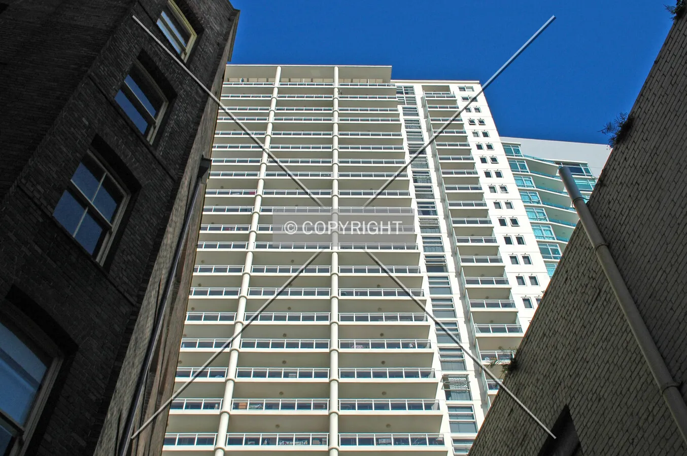 Looking up the west side