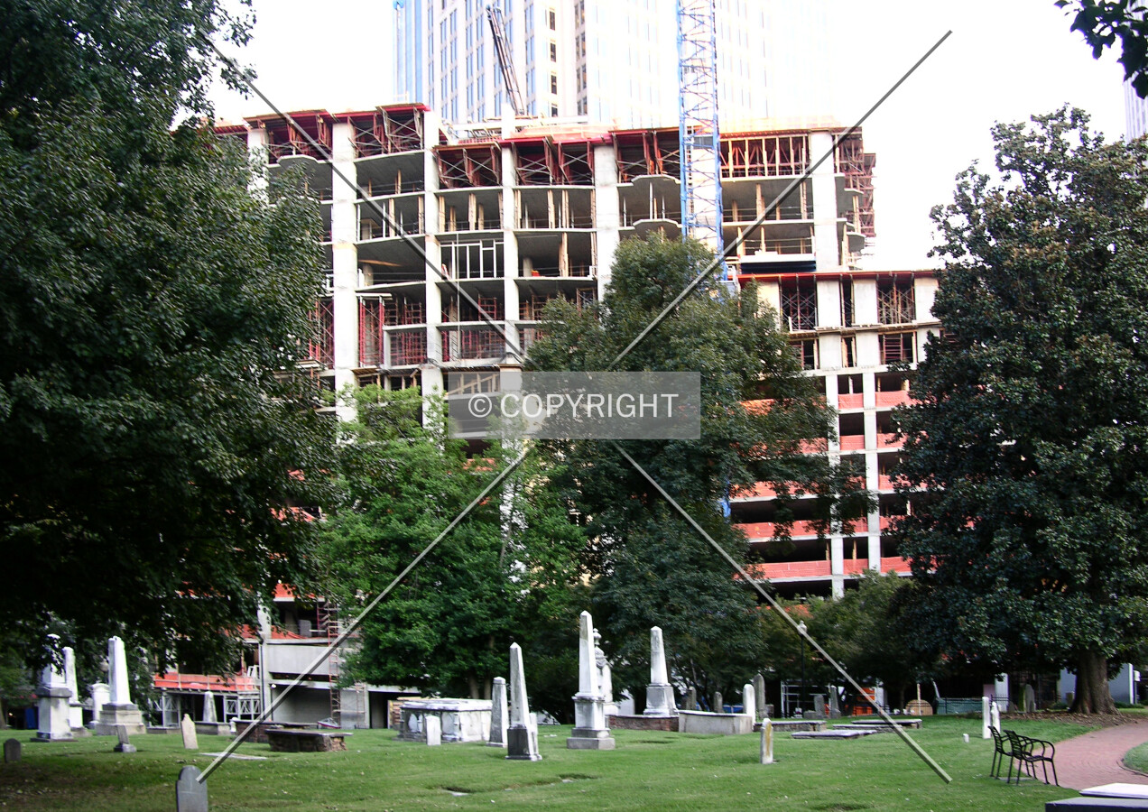 From the west across Settlers Park