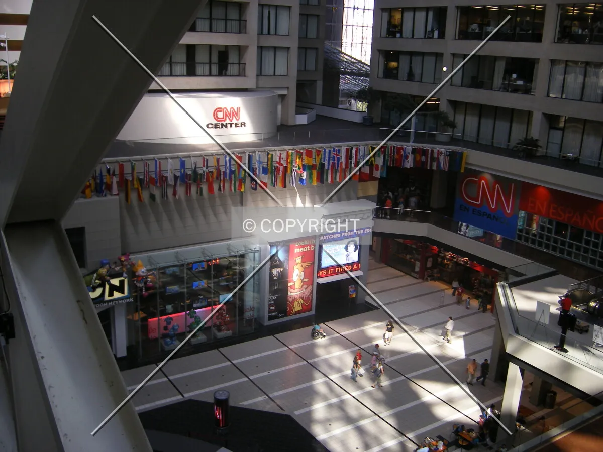 A view looking down at the Turner Network store